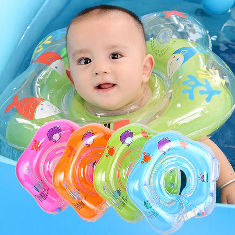 Swimming Baby Accessories Neck Ring Tube Safety Infant Float Circle for Bathing Inflatable Flamingo Inflatable Water Dropship