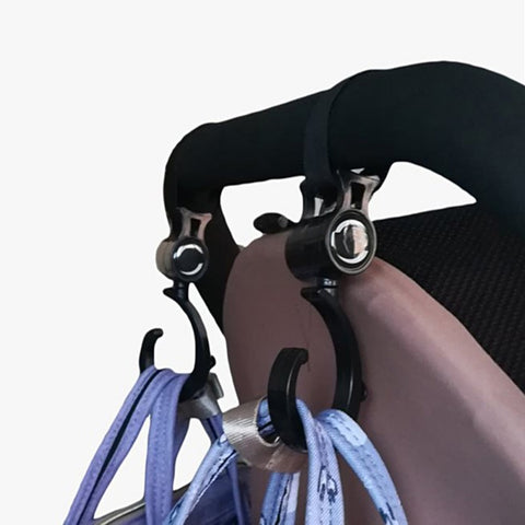2pcs/ Baby Hanger Baby Bag Stroller Hooks Pram Rotate 360 Degree Cart Hook Accessories